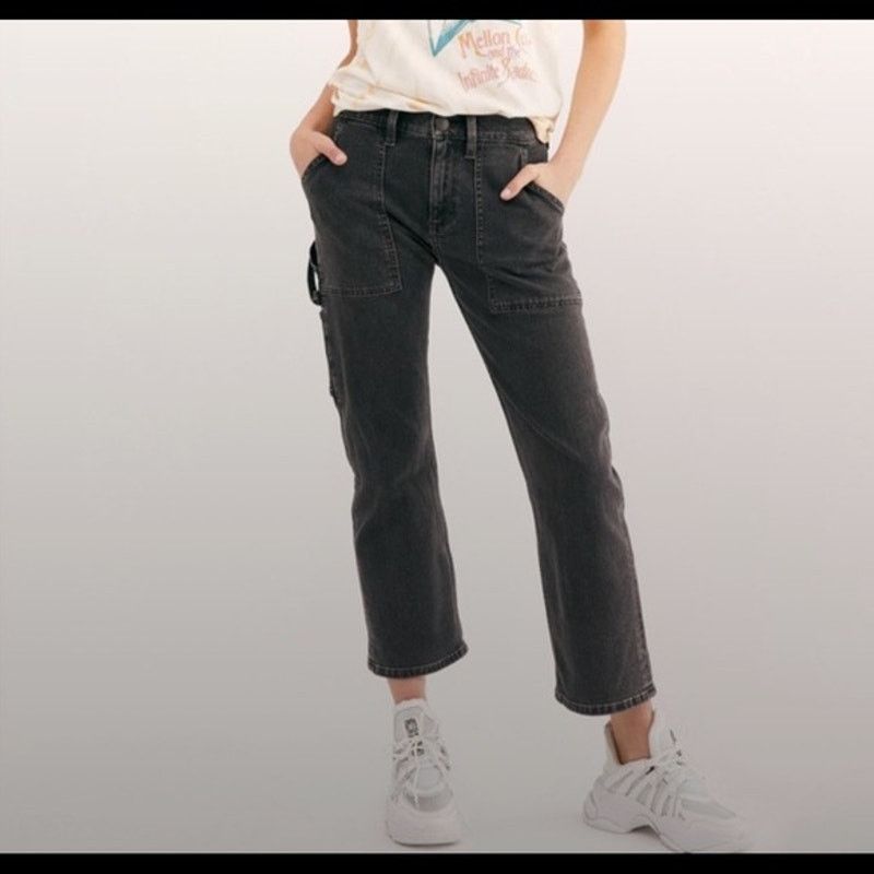 Wrangler Wrangler | High Rise-Crop- Straight-Carpenter Jeans| 27x27 Size 27" / US 4 / IT 40 - 1 Thumbnail