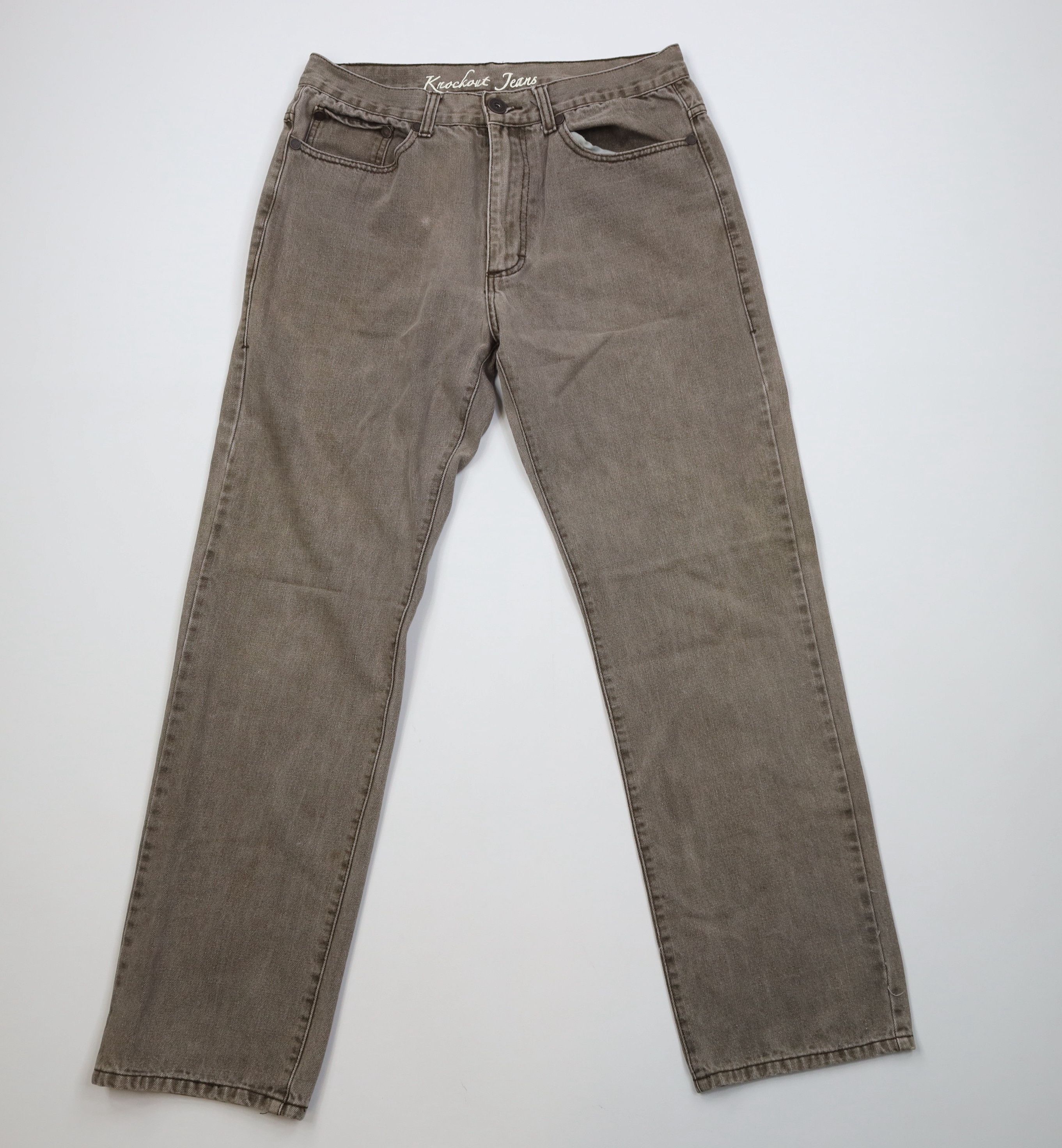 Vintage Vintage 90s Y2K Streetwear Baggy Wide Leg Denim Jeans Brown Size US 34 / EU 50 - 1 Thumbnail