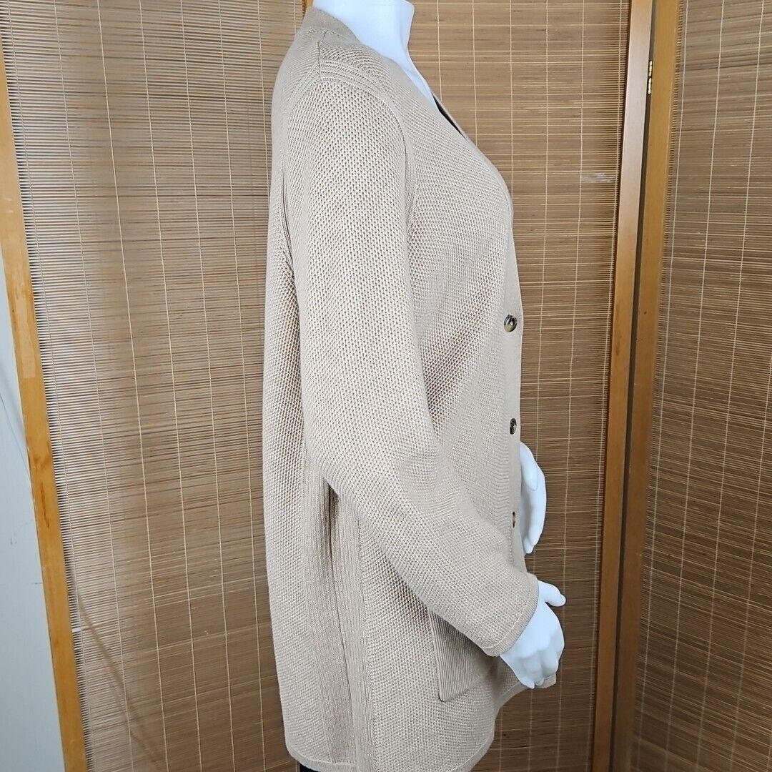 Other J Jill Sweater Womens Petite L V Neck Cardigan Duster Cotton Size L / US 10 / IT 46 - 4 Thumbnail