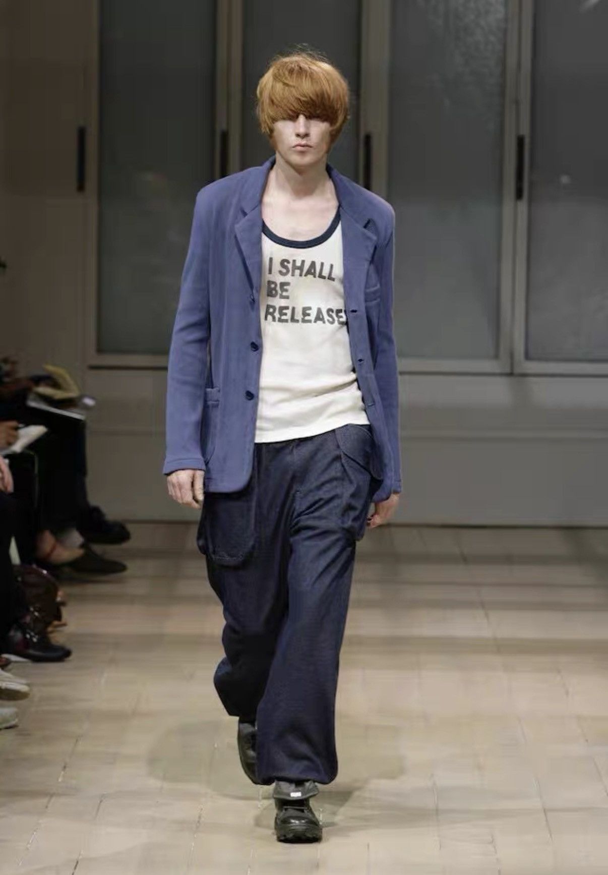 Yohji Yamamoto Yohji Yamamoto Defeated Soldier Striped Texture Blazer K4 Size US M / EU 48-50 / 2 - 7 Thumbnail