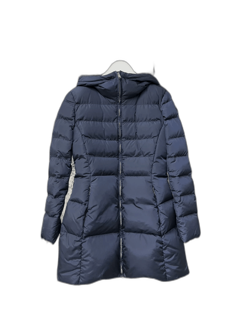 Prada Long Down Coat with Metal Triangle Logo -2505