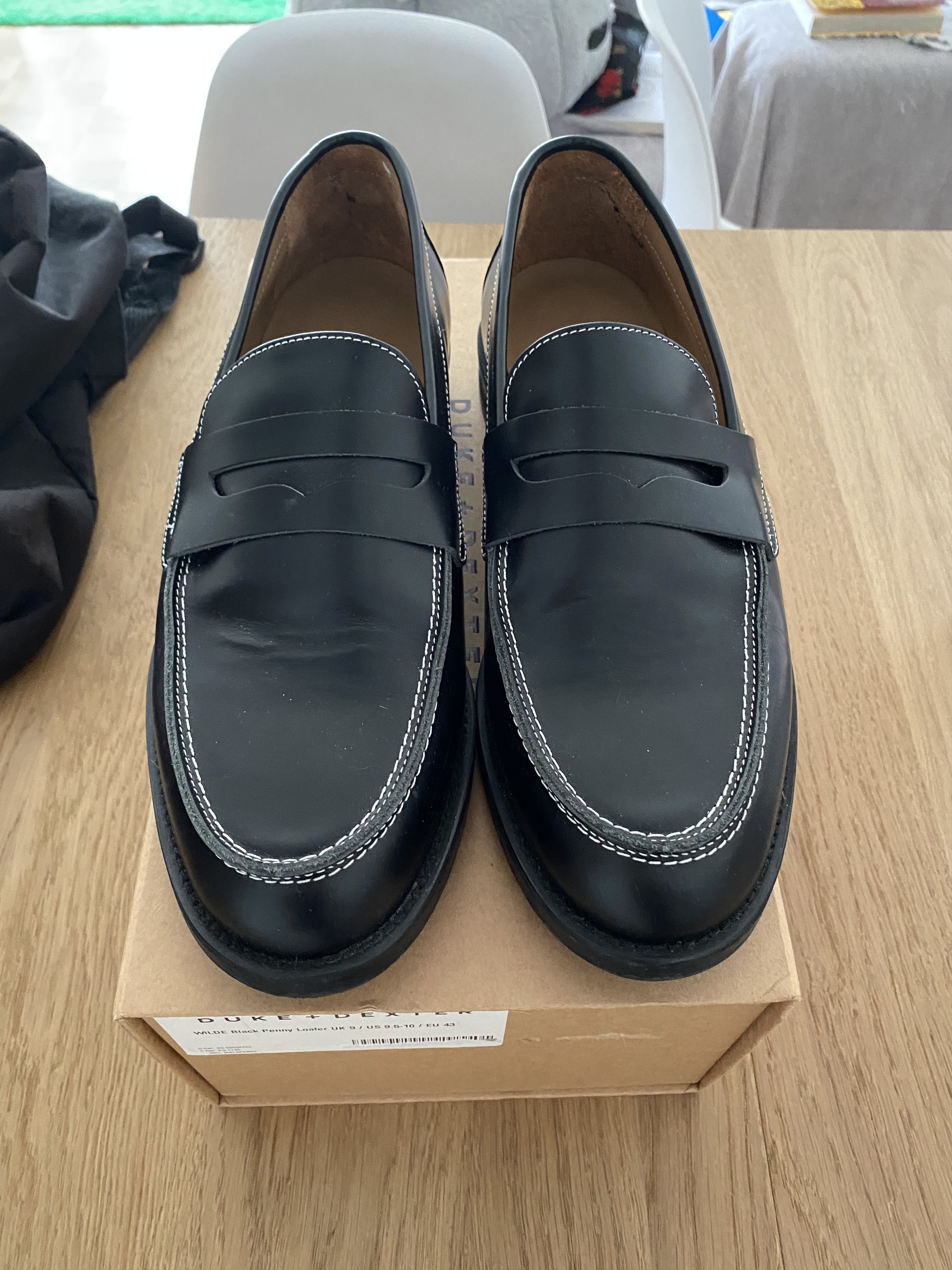 DUKE + DEXTER WILDE Black Penny Loafer Size US 10 / EU 43 - 1 Thumbnail