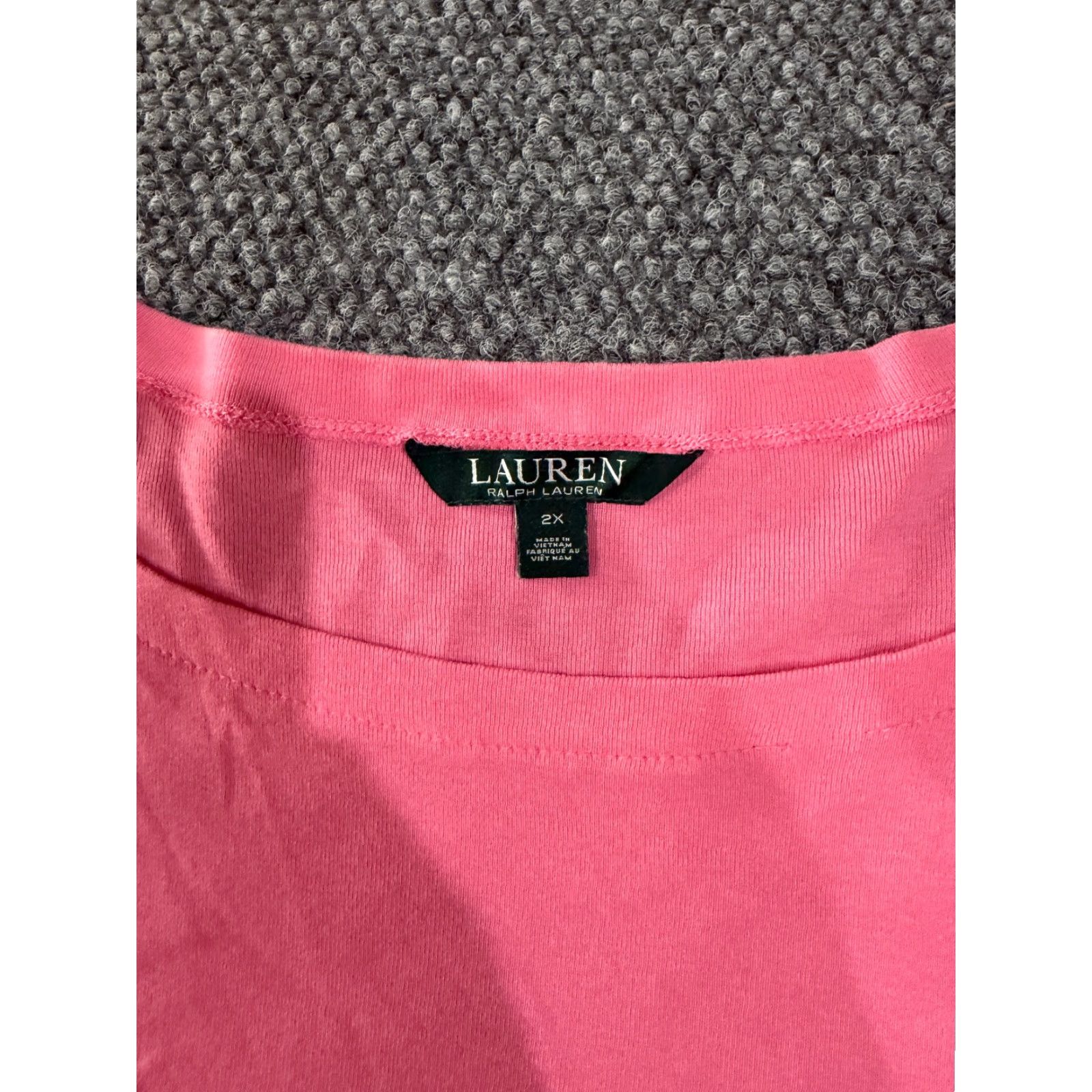 Ralph Lauren Lauren Ralph Lauren shirt womens 2X pink short sleeve cotton casual Size XXL / US 16-18 / IT 52-54 - 6 Thumbnail