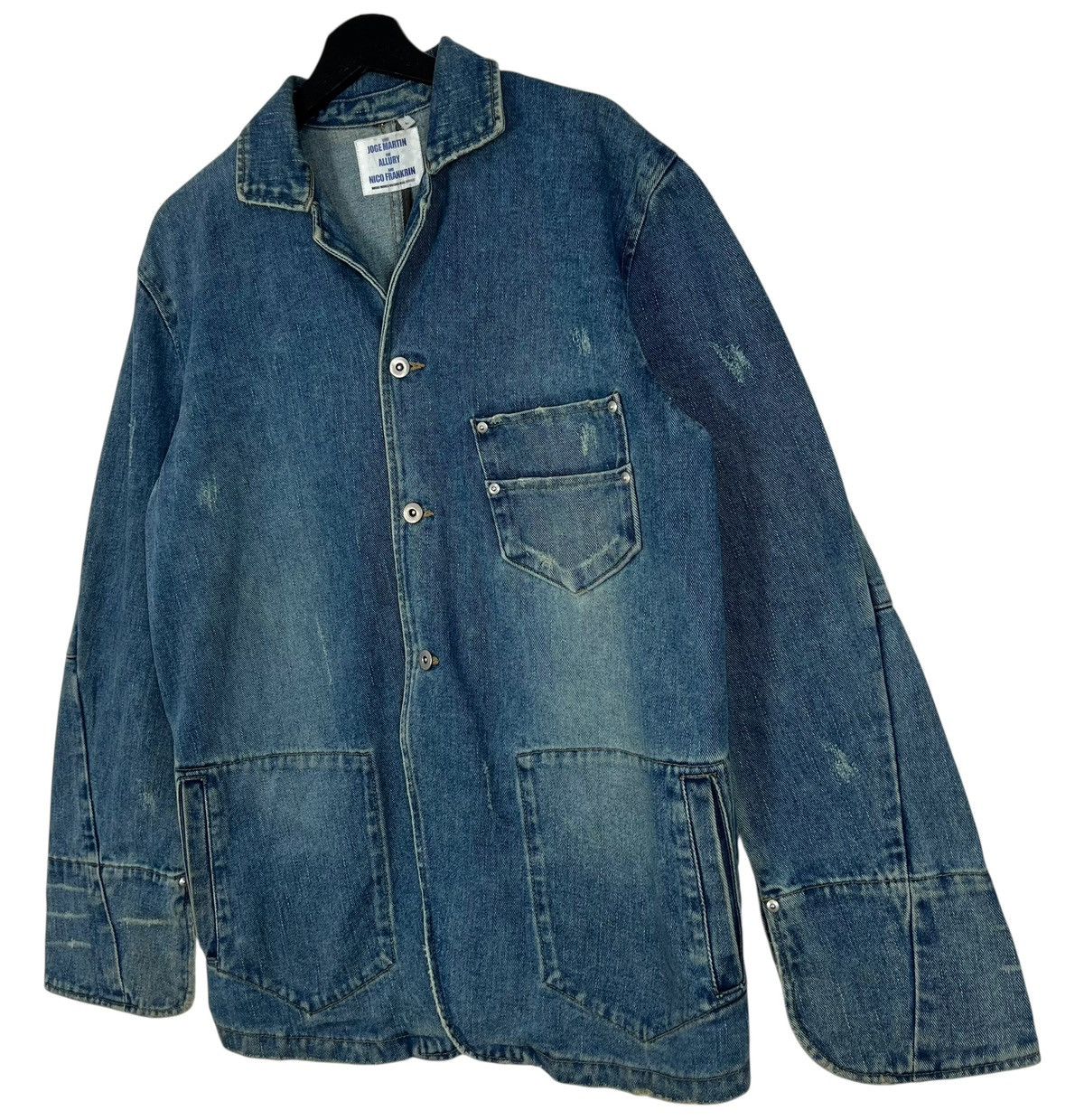 Japanese Brand Vintage Joge Martin Distressed Denim Chore Jacket Size US L / EU 52-54 / 3 - 4 Thumbnail
