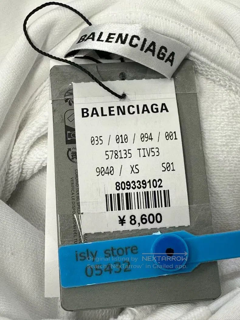 Balenciaga Balenciaga Wave Logo Fleece Hooded Sweatshirt White Size US XS / EU 42 / 0 - 4 Thumbnail