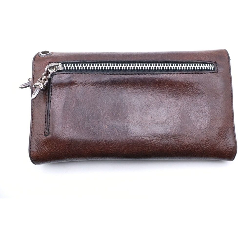 Chrome Hearts Chrome Hearts Wave Leather Wallet Brown BCA375 Size ONE SIZE - 2 Thumbnail