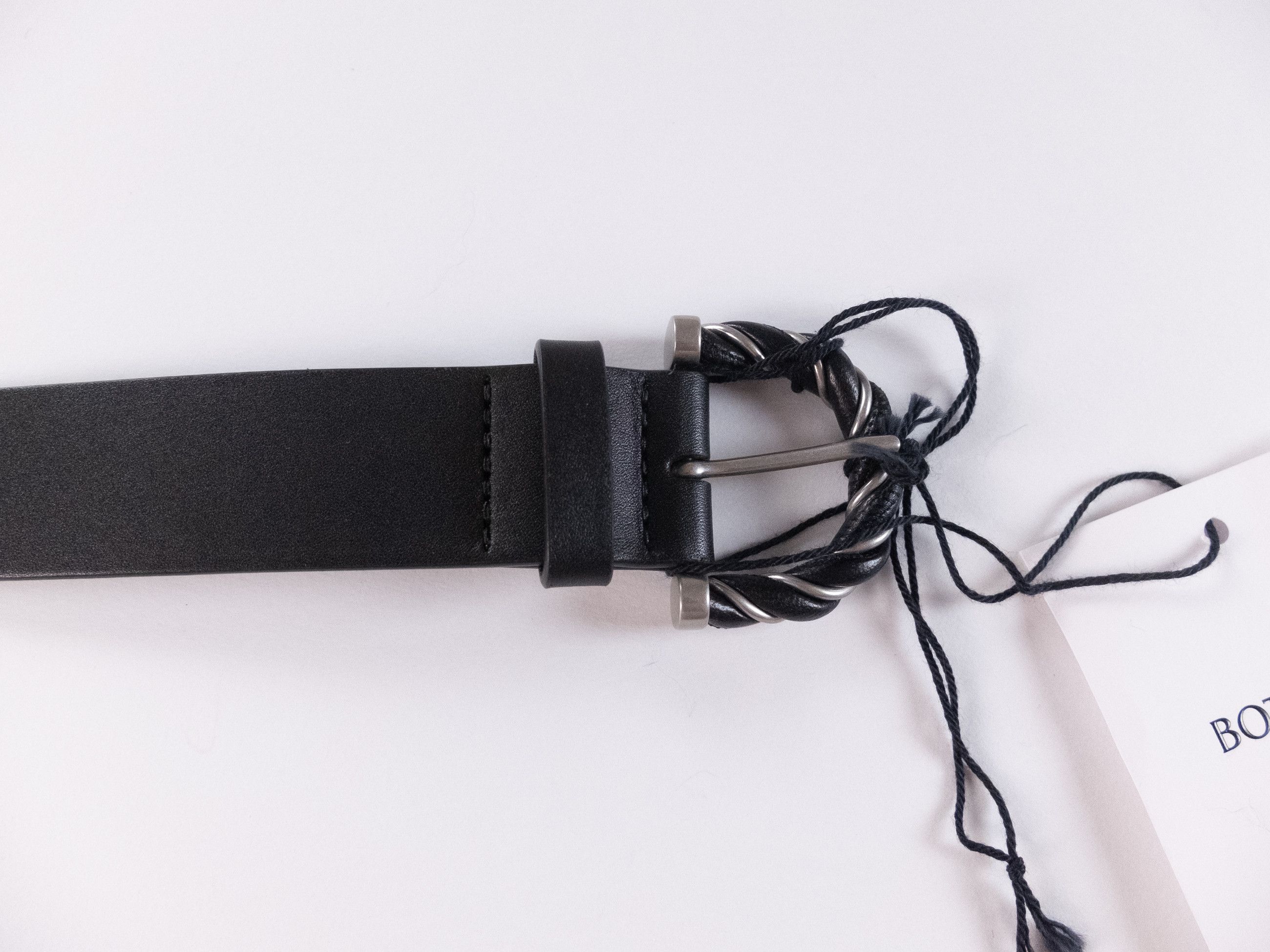 Bottega Veneta BOTTEGA VENETA Twist black leather belt 80 Size ONE SIZE - 6 Thumbnail