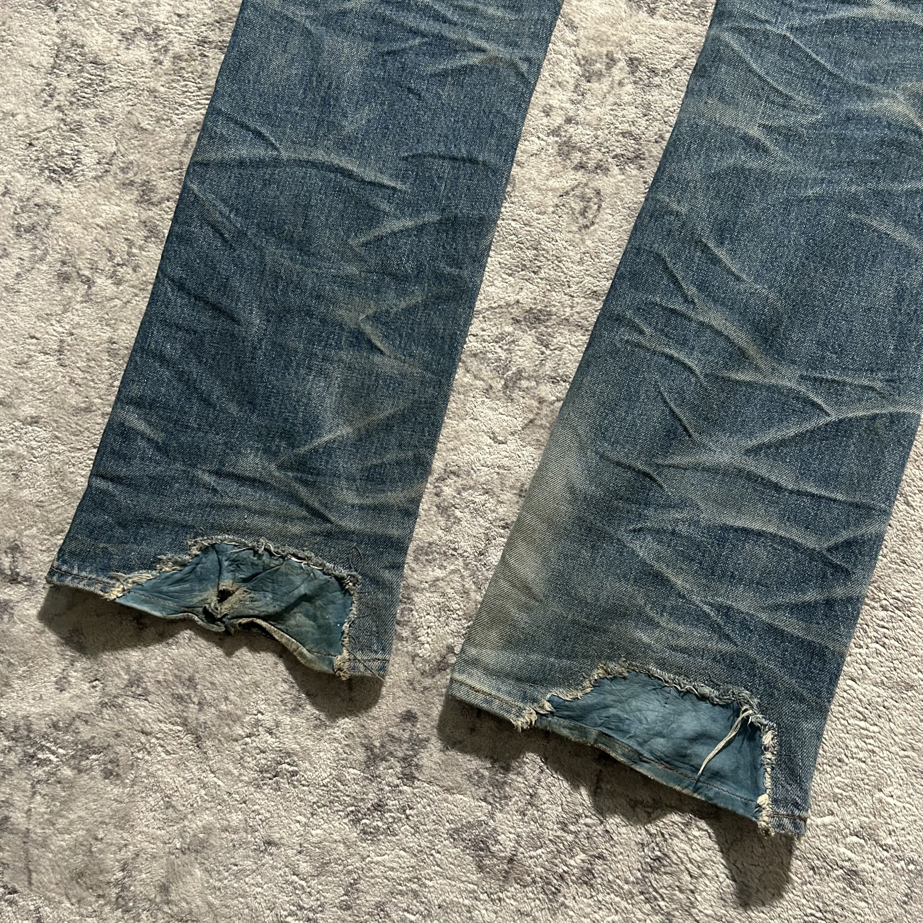 Isamu Katayama Backlash Isamu Katayama Backlash Leather Repaired Jeans Size US 33 - 10 Thumbnail