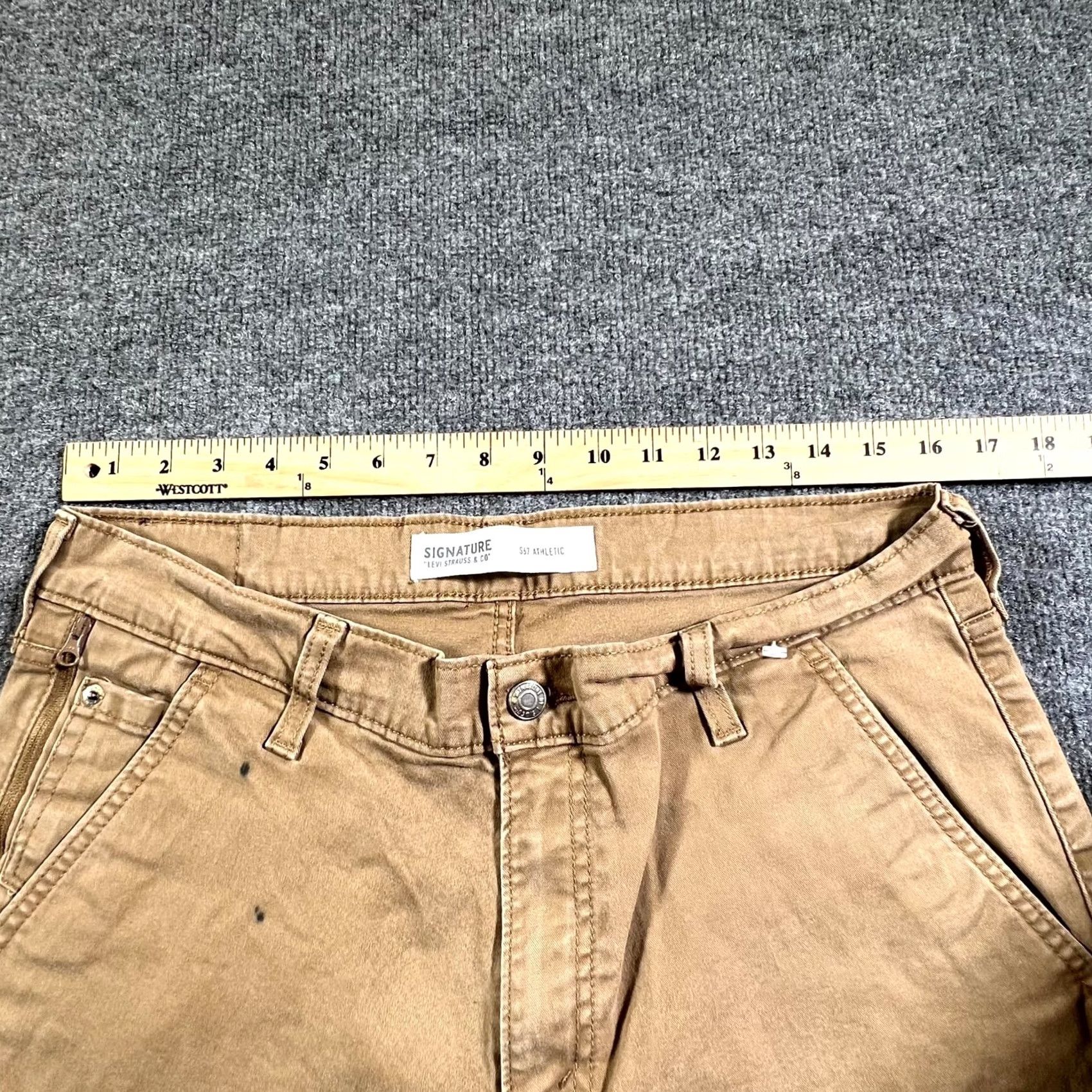 Levi's Levi's Signature S67 Athletic Pants Men's 34x34 Tan Straight Leg Chino Pants Size US 34 / EU 50 - 7 Thumbnail