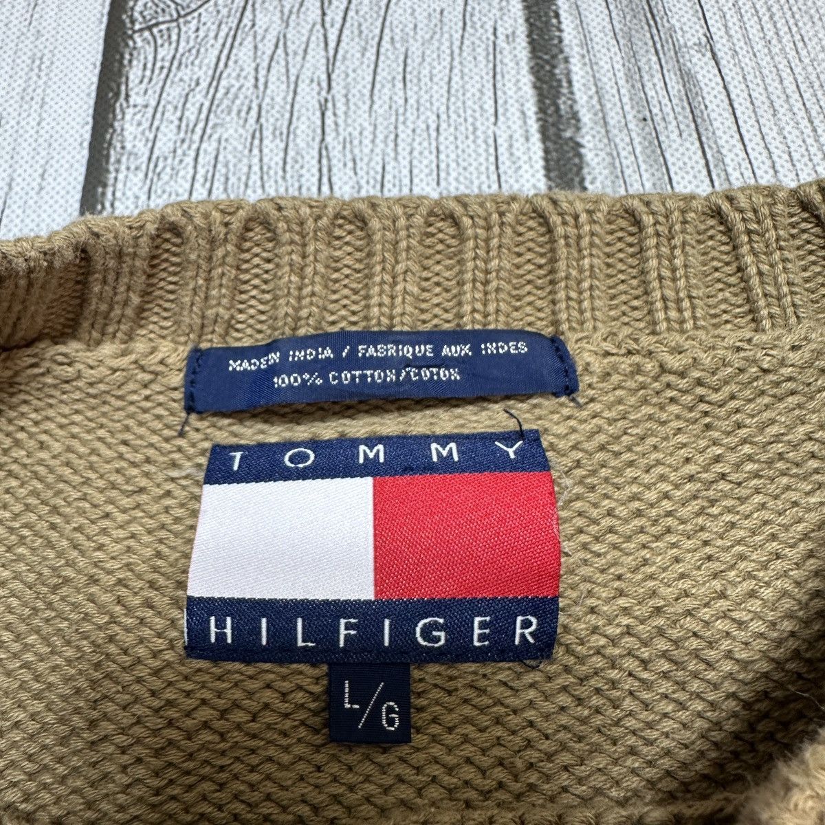 Tommy Hilfiger × Vintage Vintage Tommy Hilfiger military sweater Size US L / EU 52-54 / 3 - 4 Thumbnail