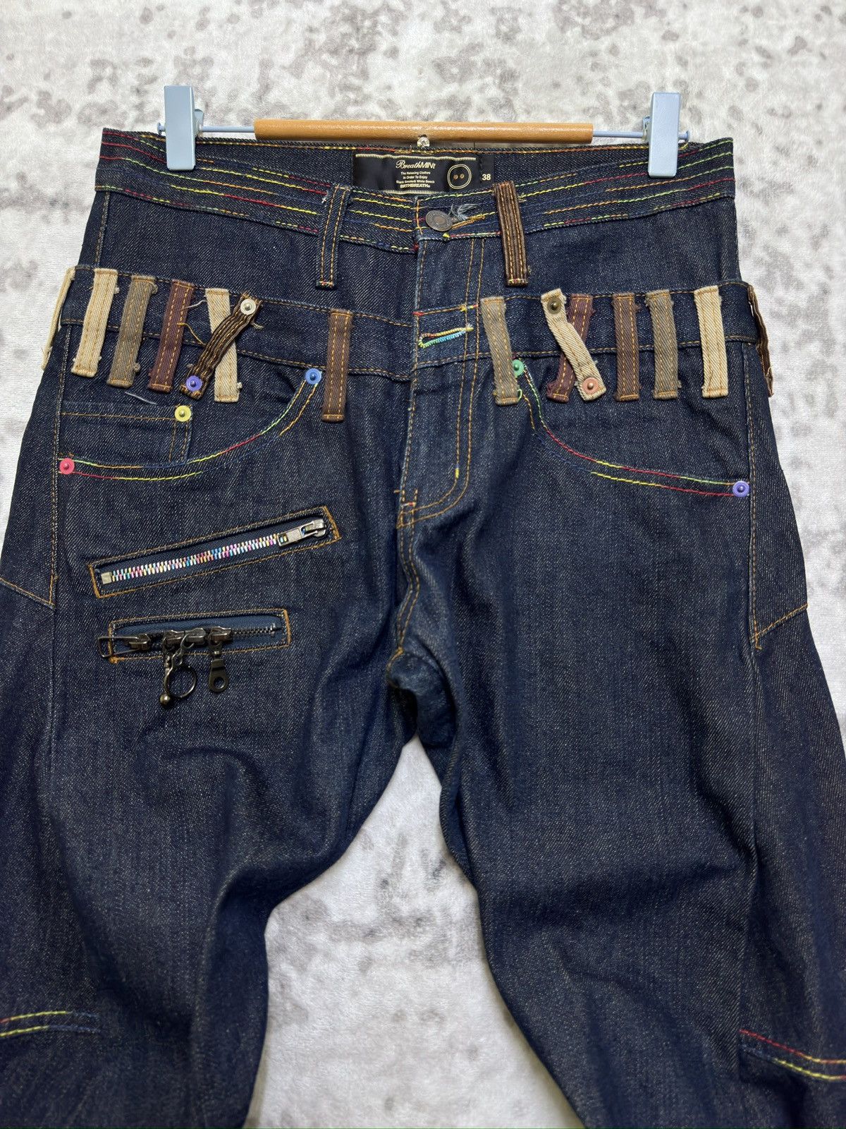 PPFM Vintage BreathMINt Double Waist Zipper Style Denim Jeans Size US 29 - 3 Thumbnail
