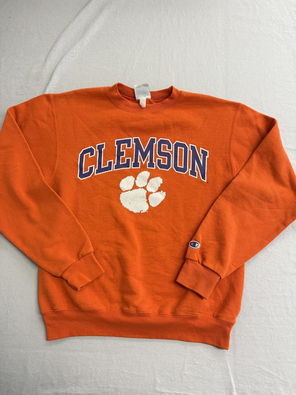 Champion Vintage Clemson University Crewneck Reverse Weave Sweatshirt Size US S / EU 44-46 / 1 - 1 Thumbnail