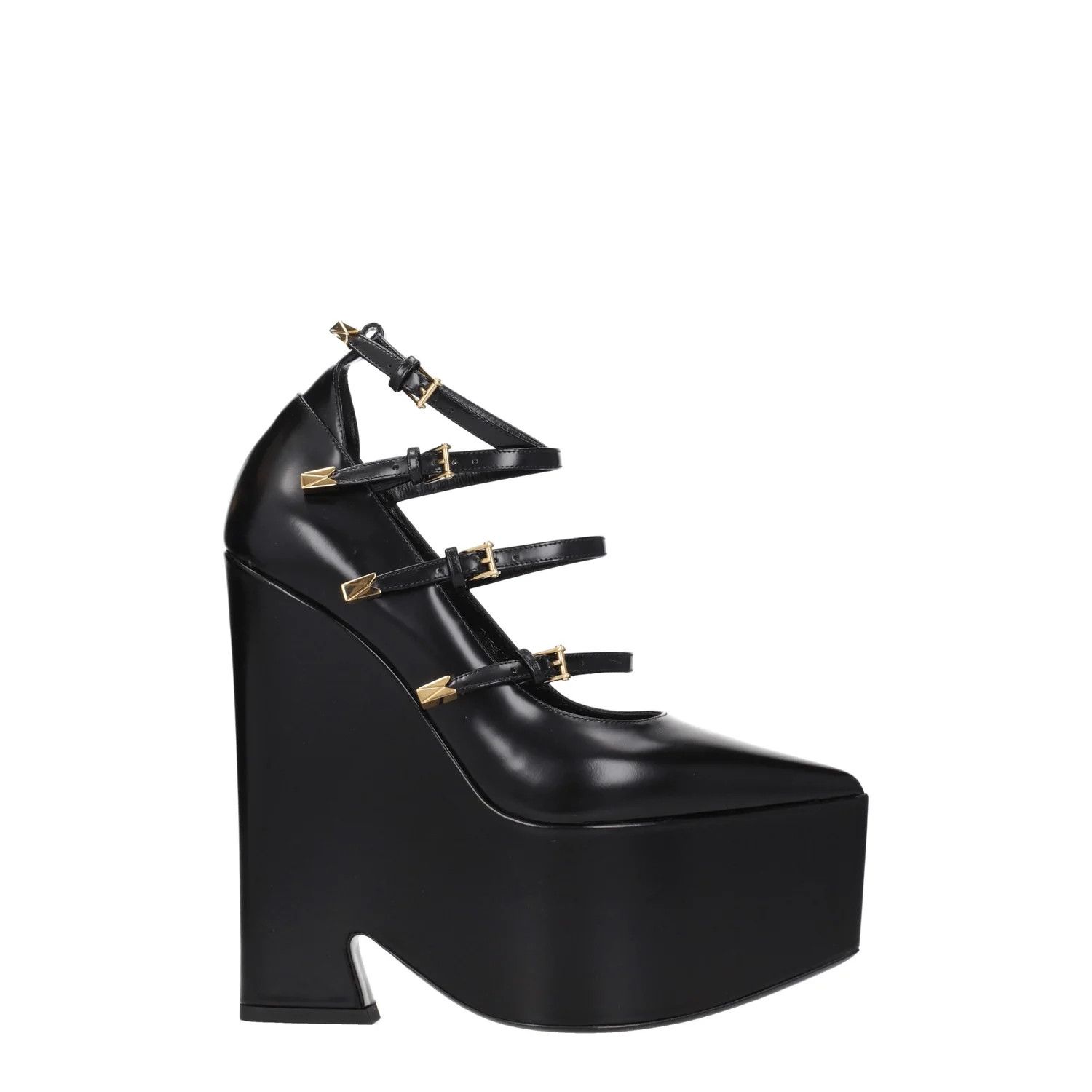 Versace ob1o1e0125 Leather Pumps in Black Size US 8 / IT 38 - 1 Thumbnail