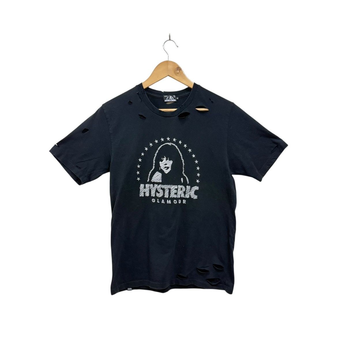 Hysteric Glamour Hysteric Glamour Star Girl Logo Distressed Tshirt Size US S / EU 44-46 / 1 - 1 Thumbnail