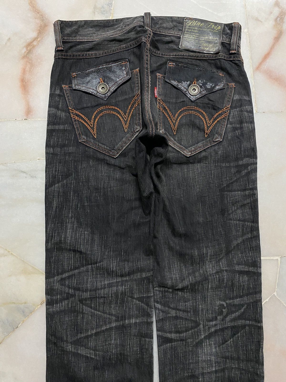 Edwin 💥Rare Vintage 90s Style Edwin Stone Washed Sick Faded Jean Size US 32 / EU 48 - 14 Thumbnail