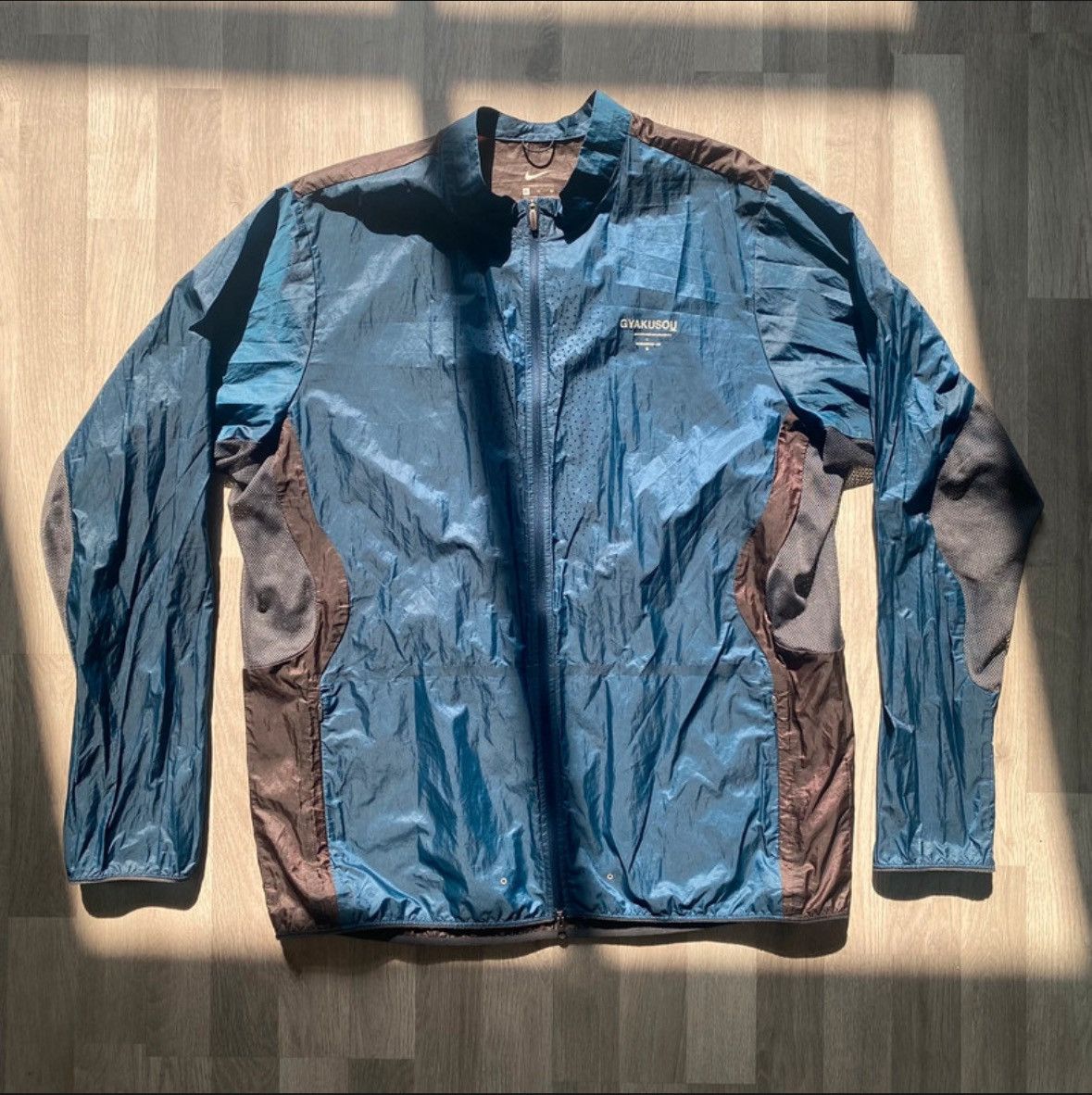 GYAKUSOU×NIKE×UNDERCOVER SHIELD JACKET M Nikelab x Undercover Gyakusou Running Jacket Camo Leaf Blue