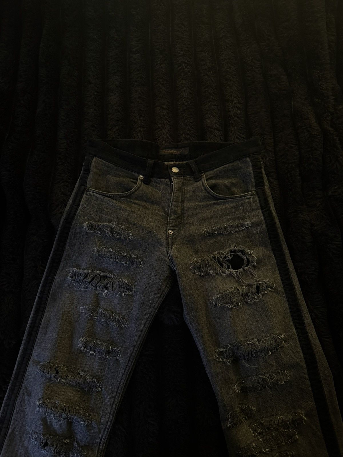 Undercover Undercover witches cell 02aw crash denim Size US 30 / EU 46 - 2 Thumbnail