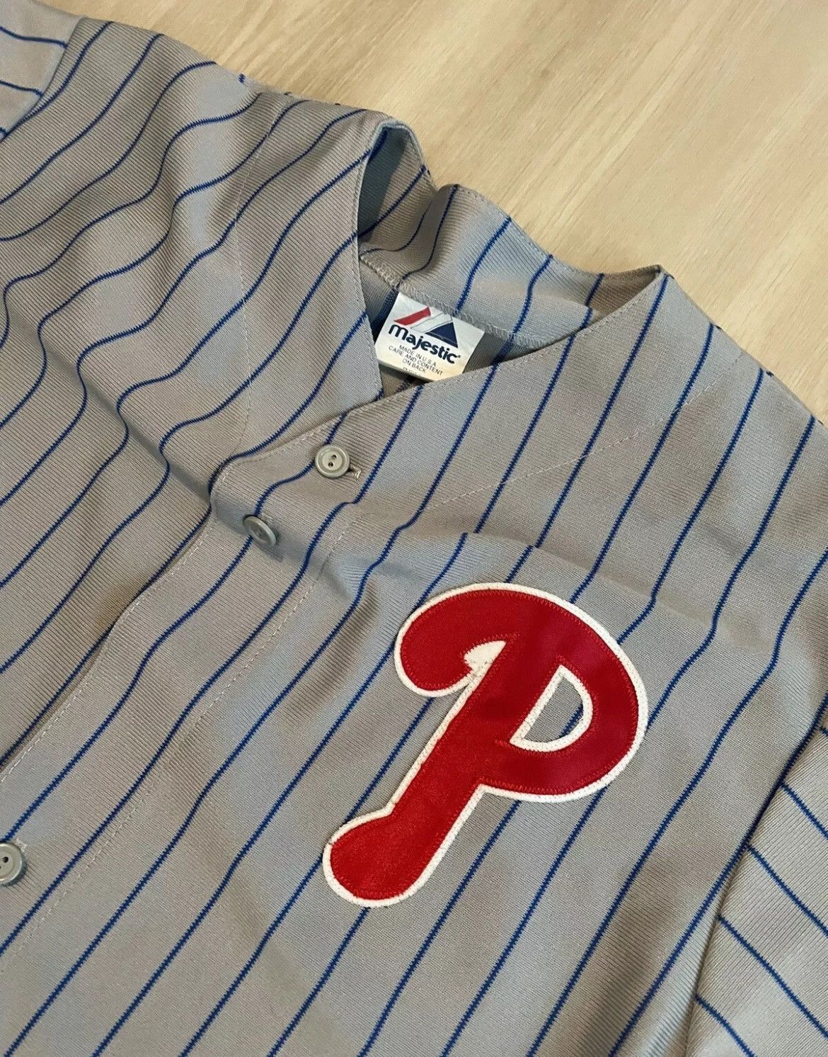 Majestic × Vintage Vintage Majestic Philadelphia Phillies Jersey Gray Mens Med Size US M / EU 48-50 / 2 - 3 Thumbnail