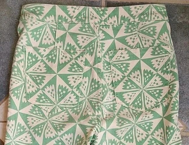 Free People Free People Pants Green Youthquake Crop Flare High Rise Size 26" / US 2 / IT 38 - 5 Thumbnail