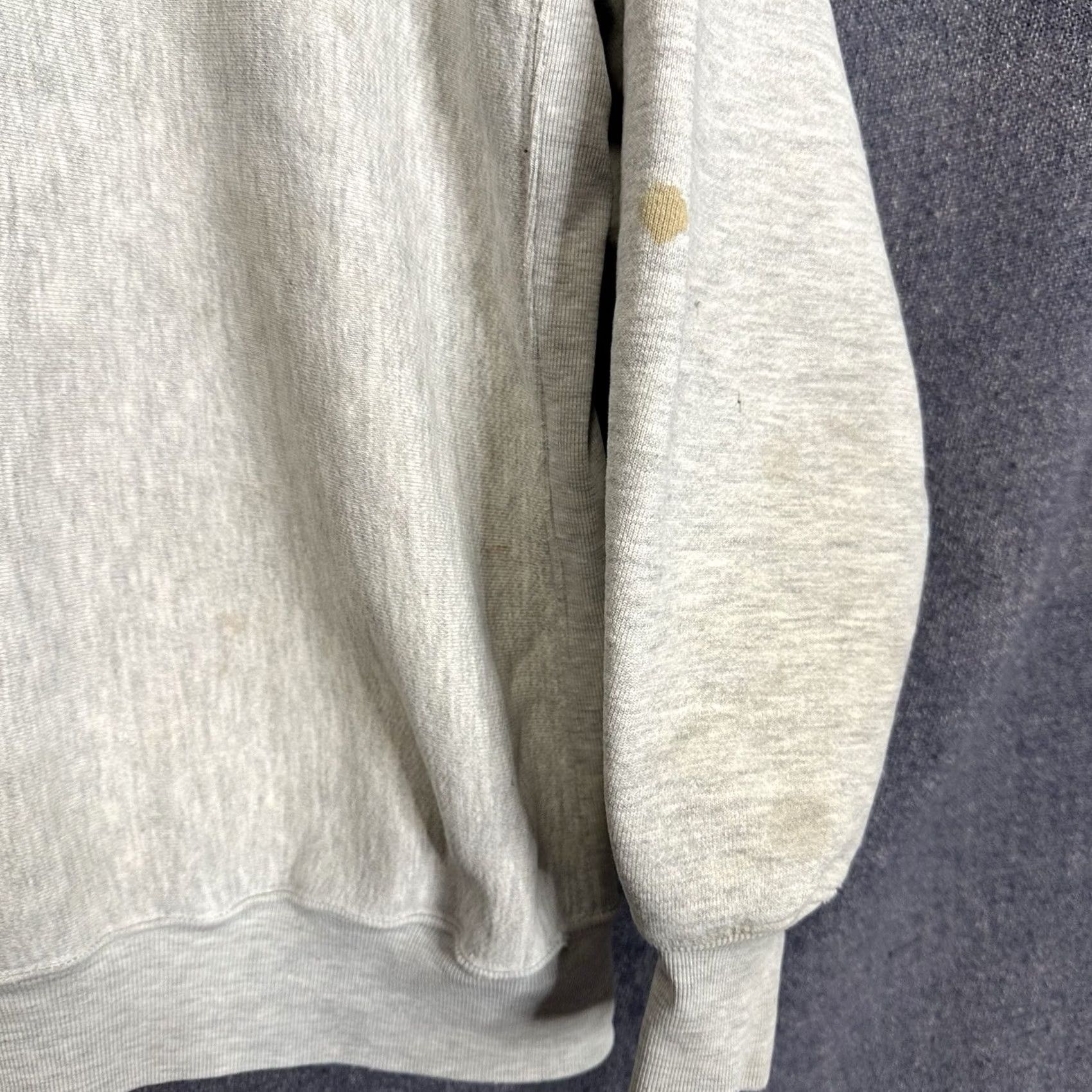 Vintage VINTAGE 90s Reverse Weave Sweatshirt Mens XL Gray Crew Neck Pullover Heavyweight Distressed USA Made Size US XL / EU 56 / 4 - 5 Thumbnail