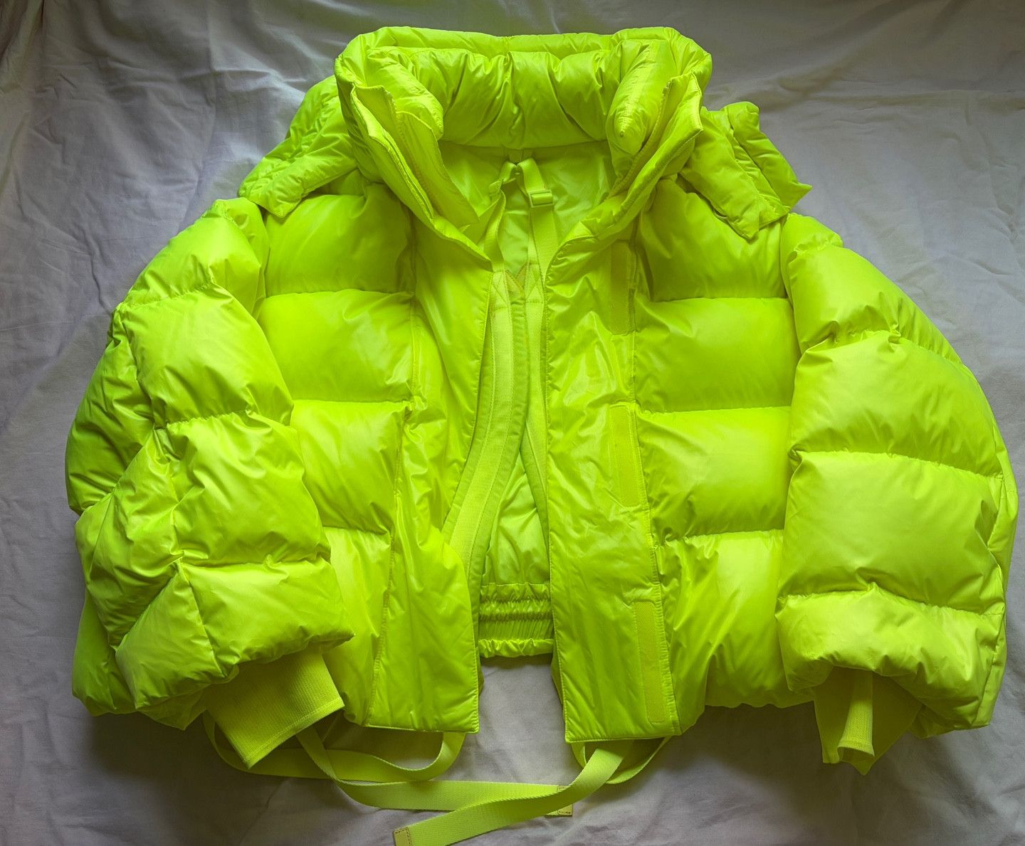 Juun.J JUUN.J Womens Oversized Puffer Down Jacket RARE neon yellow Size XS / US 0-2 / IT 36-38 - 14 Thumbnail