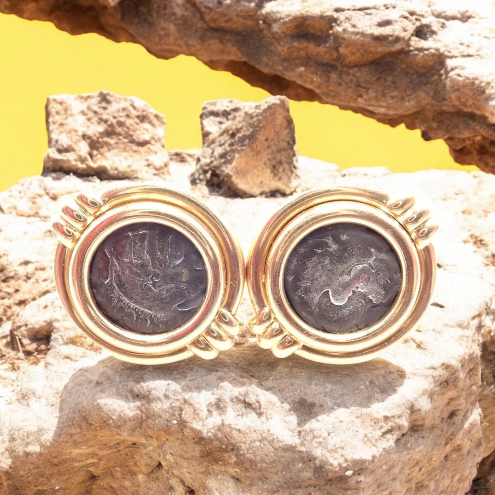 Bvlgari Bulgari Bvlgari 18k Alexander The Great Coin Moneta Earrings Size ONE SIZE - 3 Thumbnail