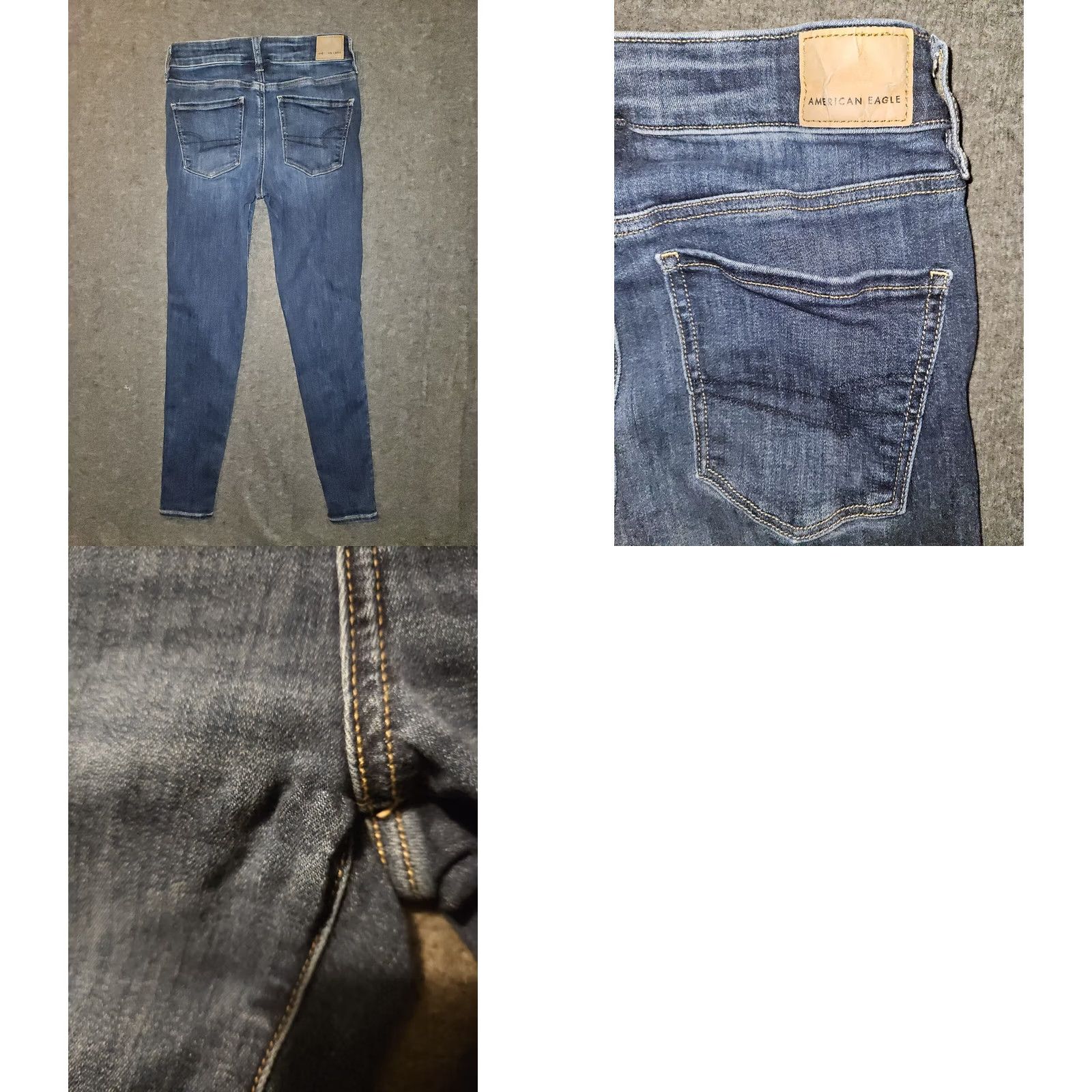 American Eagle Outfitters VINTAGE American Eagle Hight Rise Jeggins Women's 4 Blue Next Level Stretch Preppy City Size 27" / US 4 / IT 40 - 8 Thumbnail