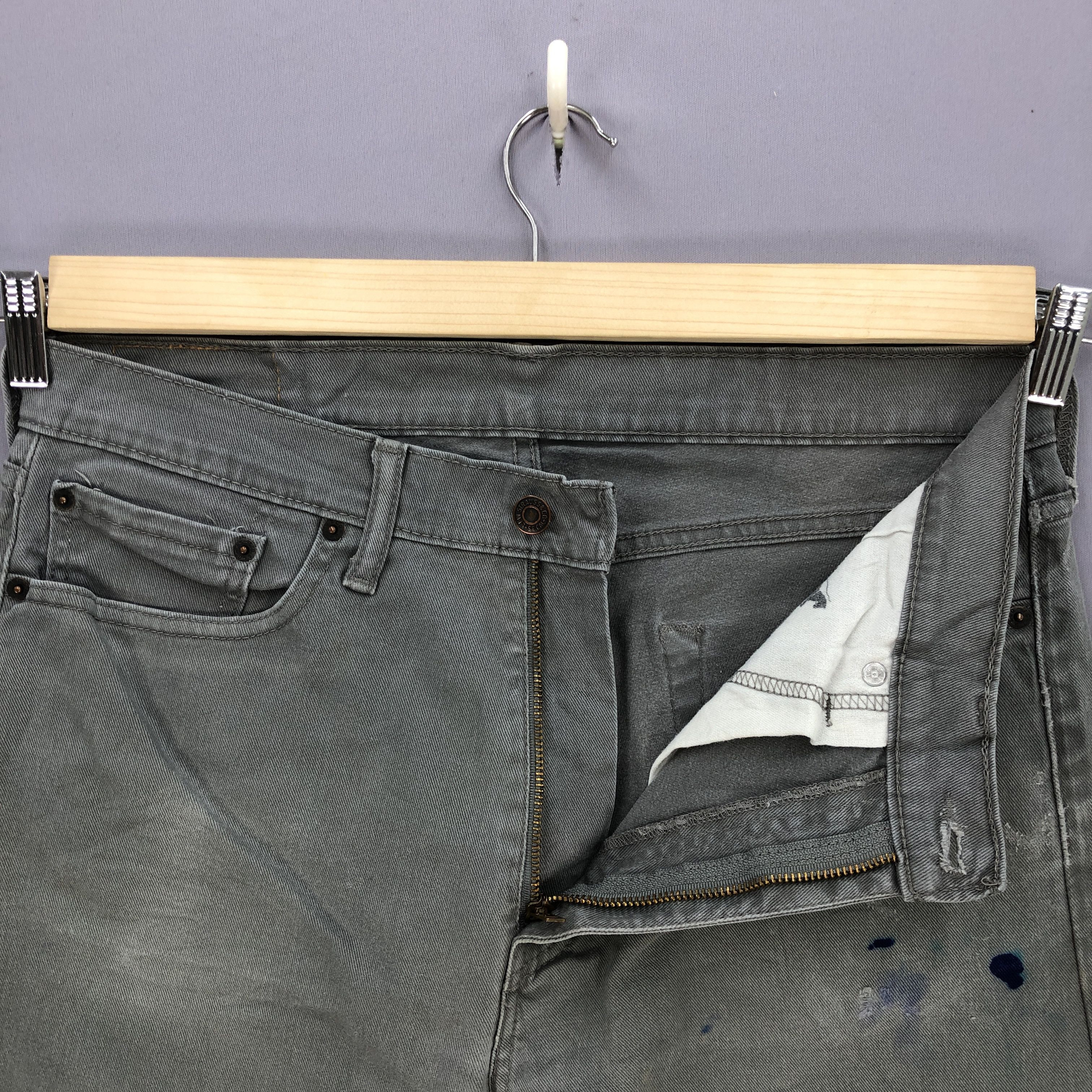 Levi's Vintage Levis Dirty Jeans Levi's Ash Gray Black Denim Pants Size US 34 / EU 50 - 6 Thumbnail