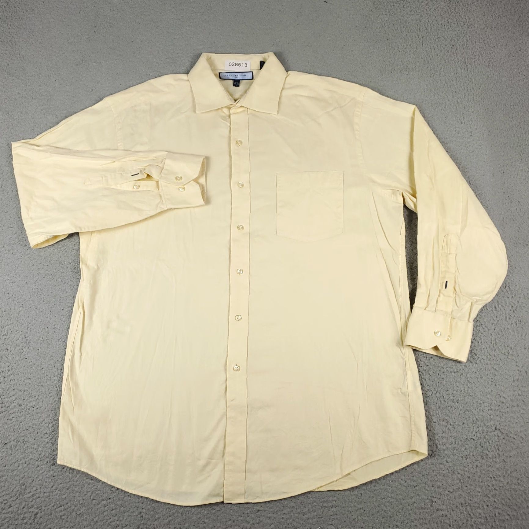 Tommy Hilfiger Tommy Hilfiger Shirt Mens Large Yellow Button-Up Long Sleeve Casual Business Formal Casual Workwear Size US L / EU 52-54 / 3 - 2 Thumbnail