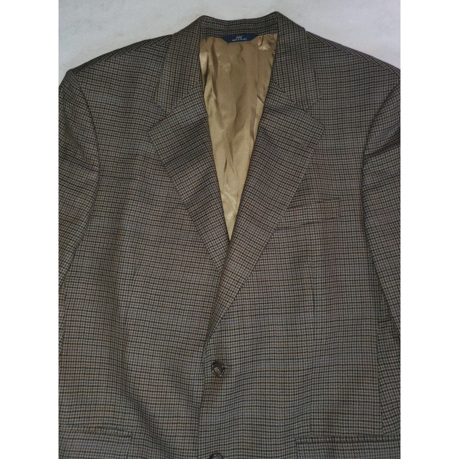 Brooks Brothers VINTAGE Brooks Brothers 346 Houndstooth Plaid Wool Sports Coat Suit Jacket Size 40 Reg. Size 40R - 2 Thumbnail