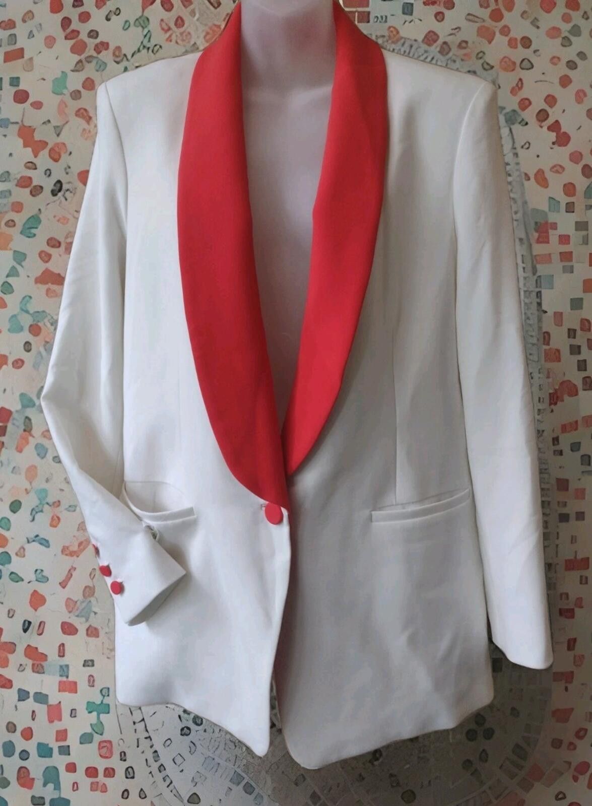 Other Retired alice + olivia Vernell Jacket White Orange Sz 8 Size M / US 6-8 / IT 42-44 - 1 Thumbnail