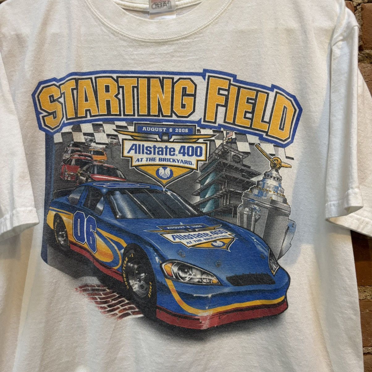 NASCAR $80 2006 Allstate 400 NASCAR Big Print Racing Tshirt Size US L / EU 52-54 / 3 - 2 Thumbnail