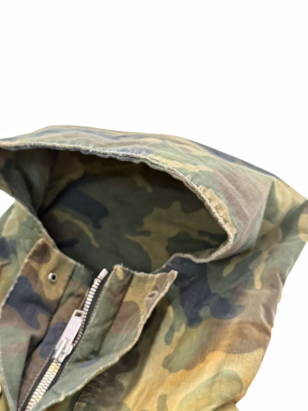 424 Cropped Distressed Camo Anorak Parka Green Size US M / EU 48-50 / 2 - 7 Thumbnail