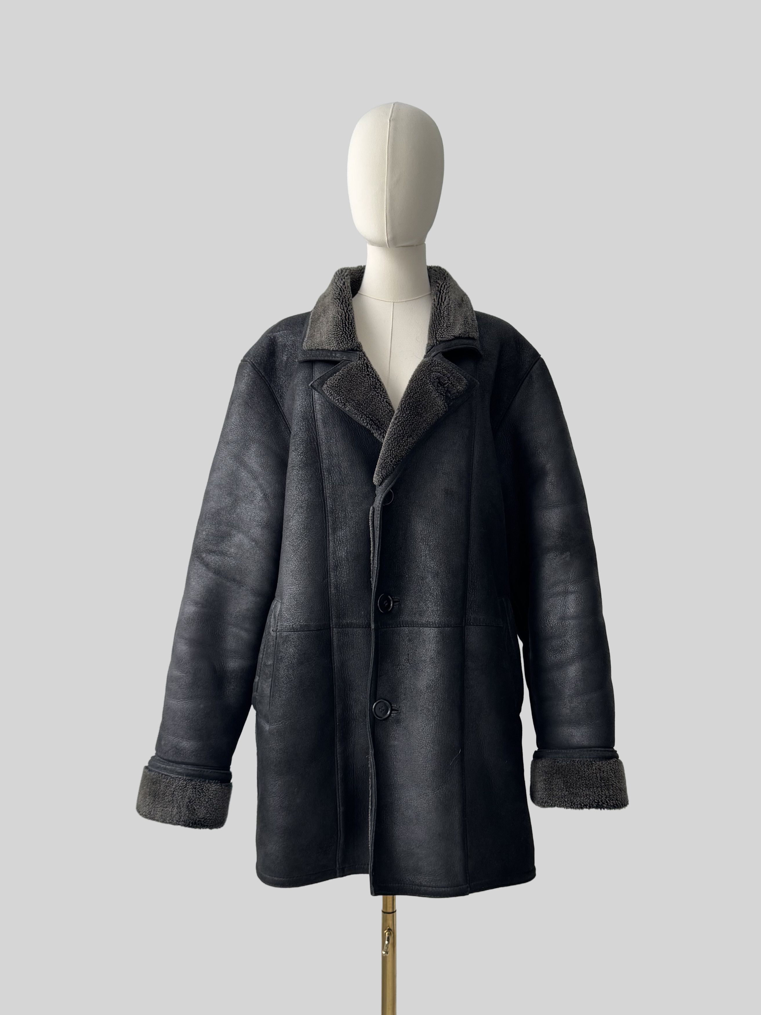 Vintage Vintage Real Sheepskin Coat (D10)(D15) Size US XL / EU 56 / 4 - 1 Thumbnail