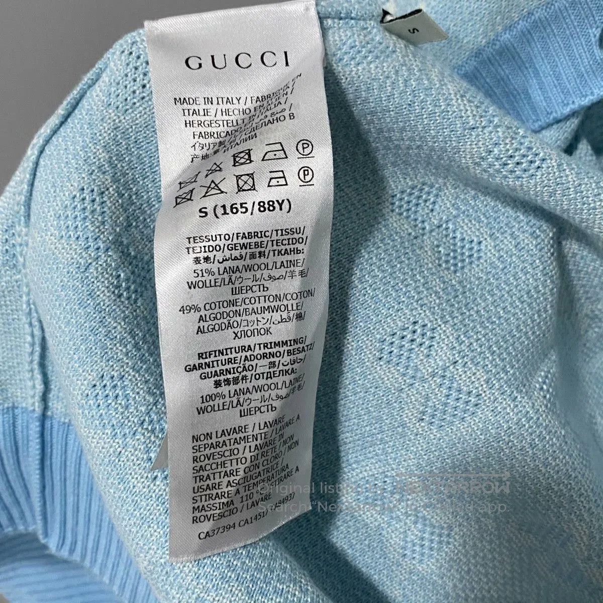 Gucci Gucci Blue Logo Knit Cardigan S. Size S / US 4 / IT 40 - 5 Thumbnail