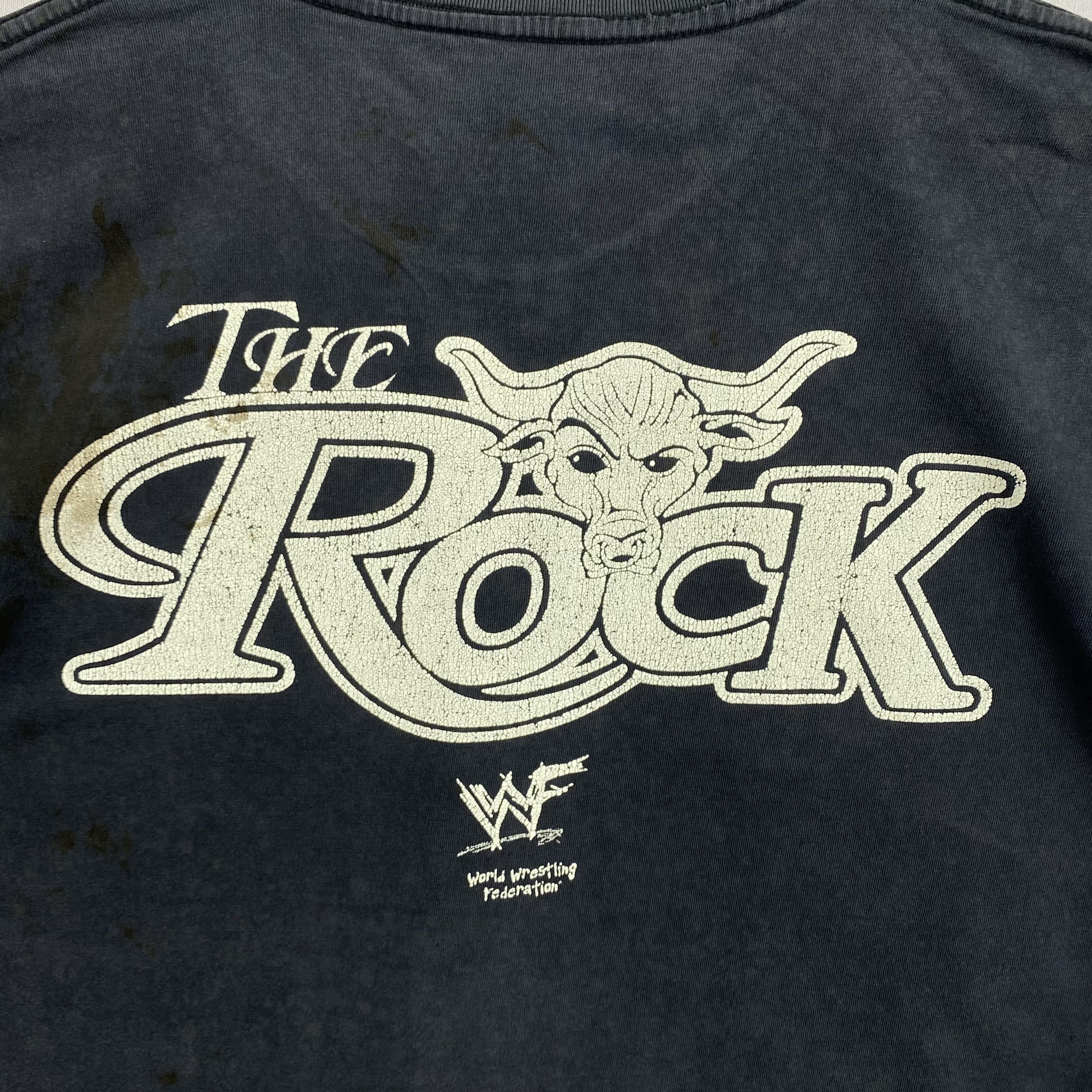 Vintage × WWF Vintage 90s WWF The Rock T-Shirt Crewneck Tees Size US M / EU 48-50 / 2 - 12 Thumbnail