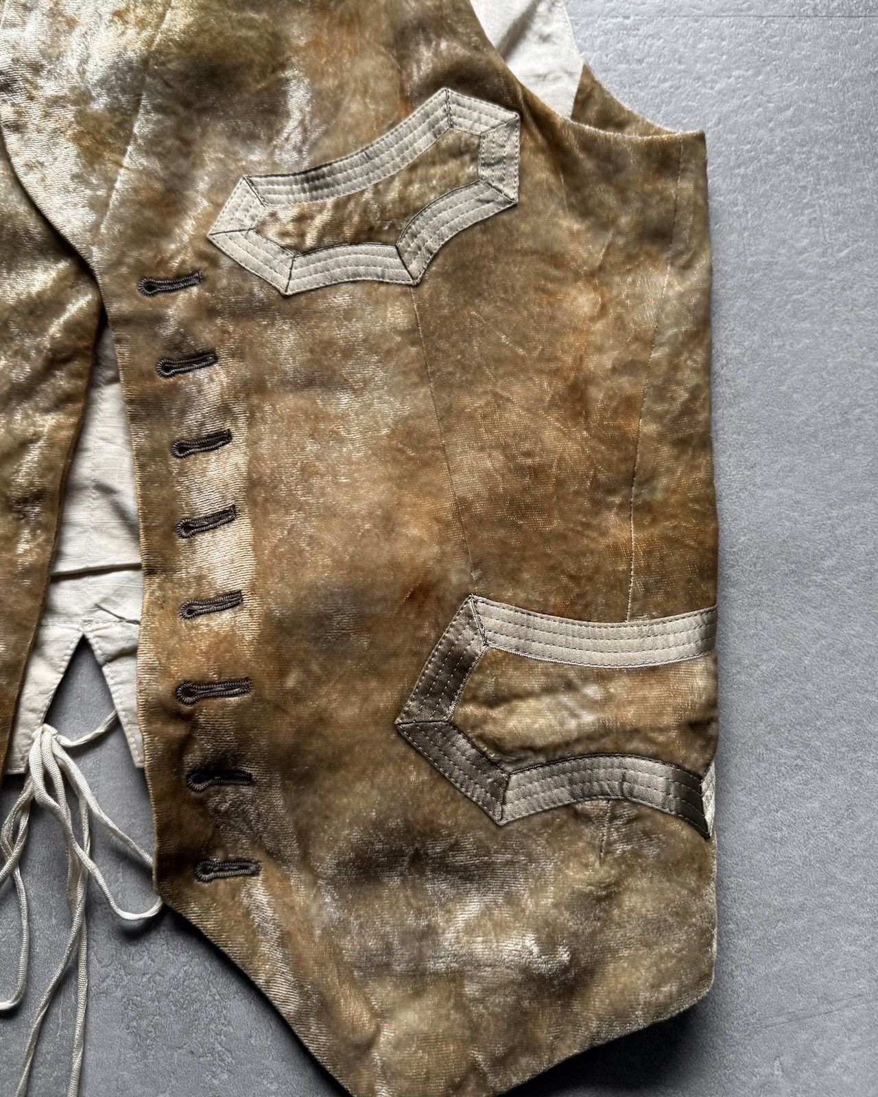 Number (N)ine SS2009 NUMBER (N)INE 'The Lonesome Heroes' velour vest Size 46L - 3 Thumbnail