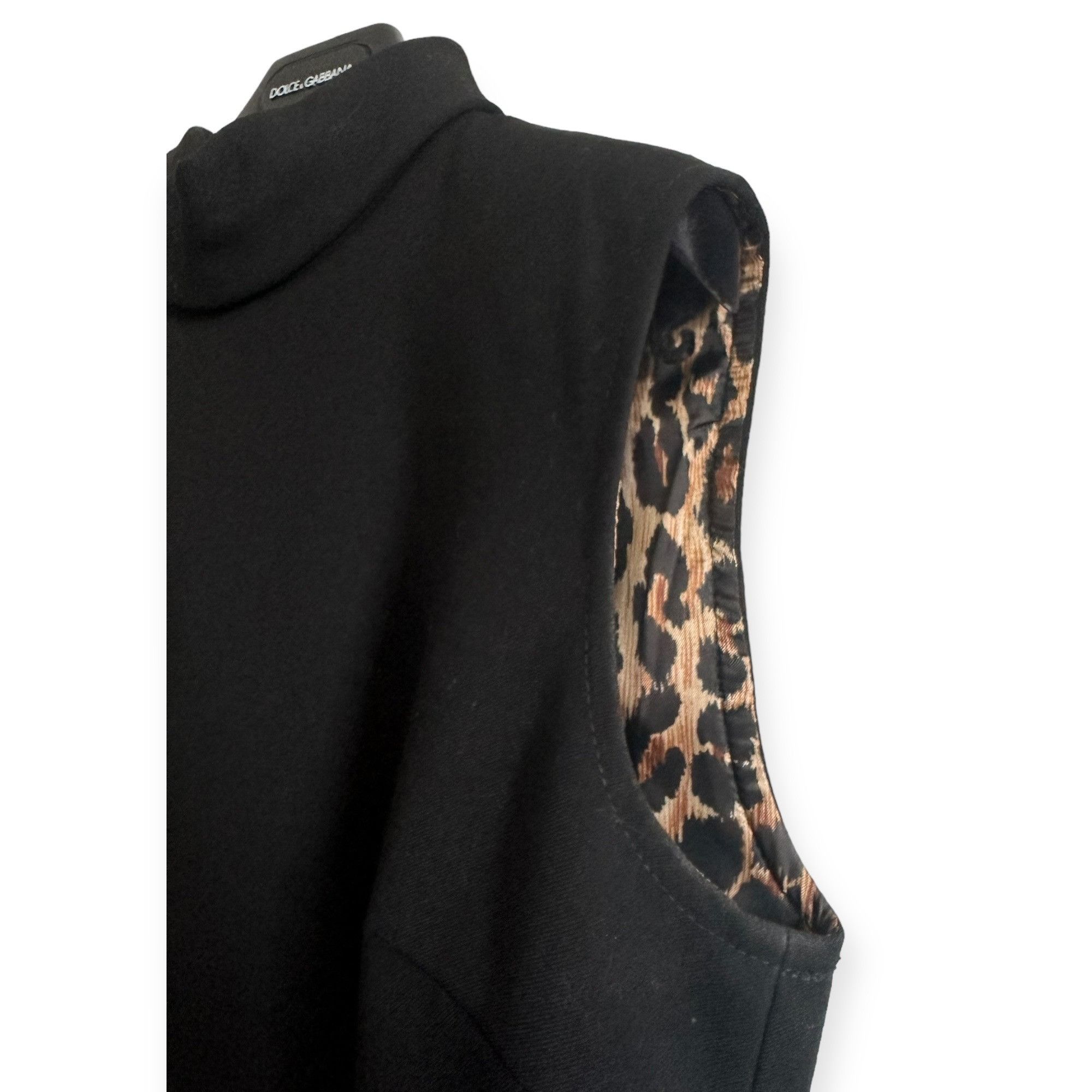 Dolce & Gabbana Dolce & Gabbana Wool Sheath Dress Leopard Lining IT 46 Size L / US 10 / IT 46 - 12 Thumbnail