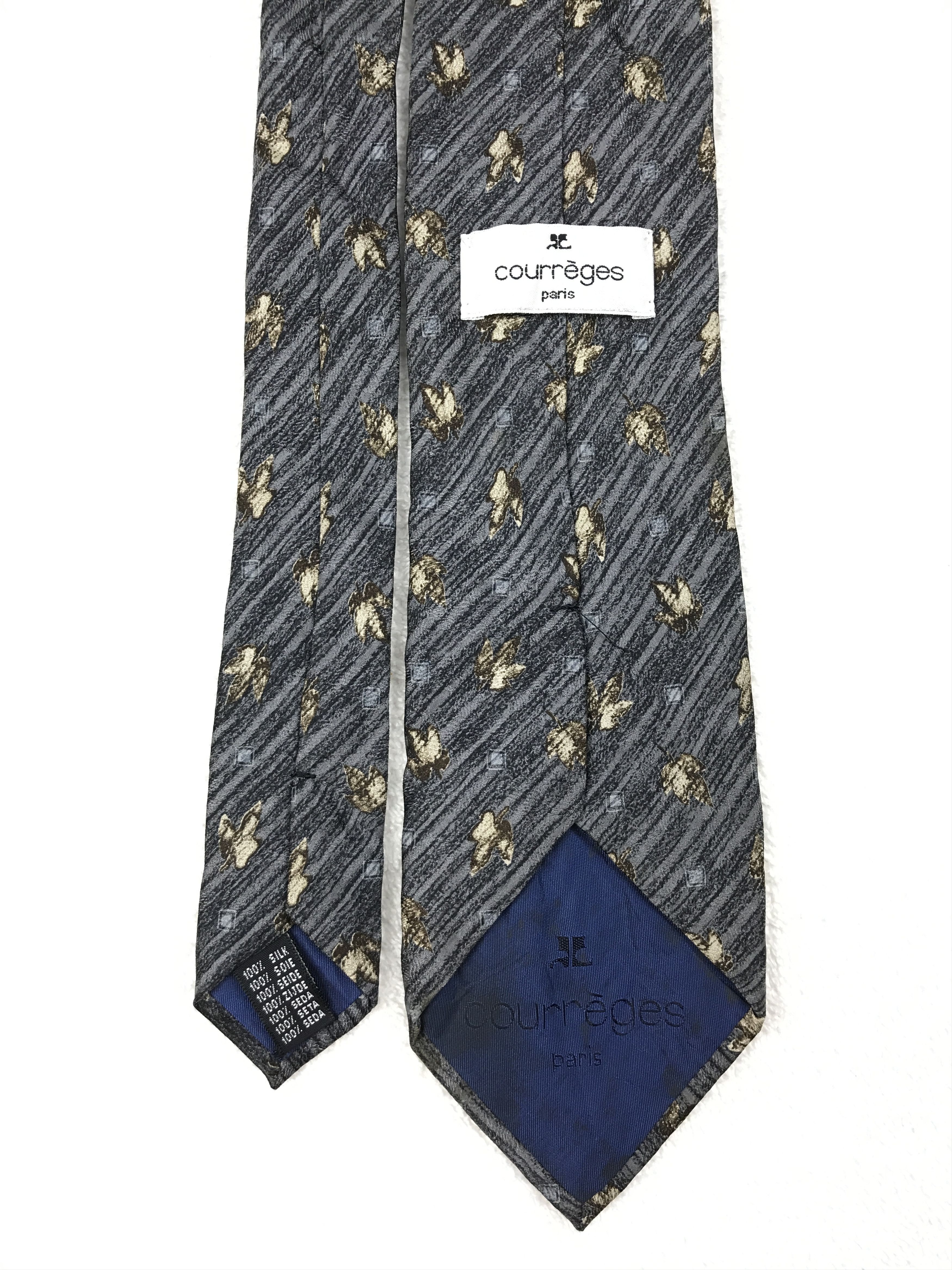 Courreges × Vintage Vintage Courreges Silk Necktie Size ONE SIZE - 4 Thumbnail