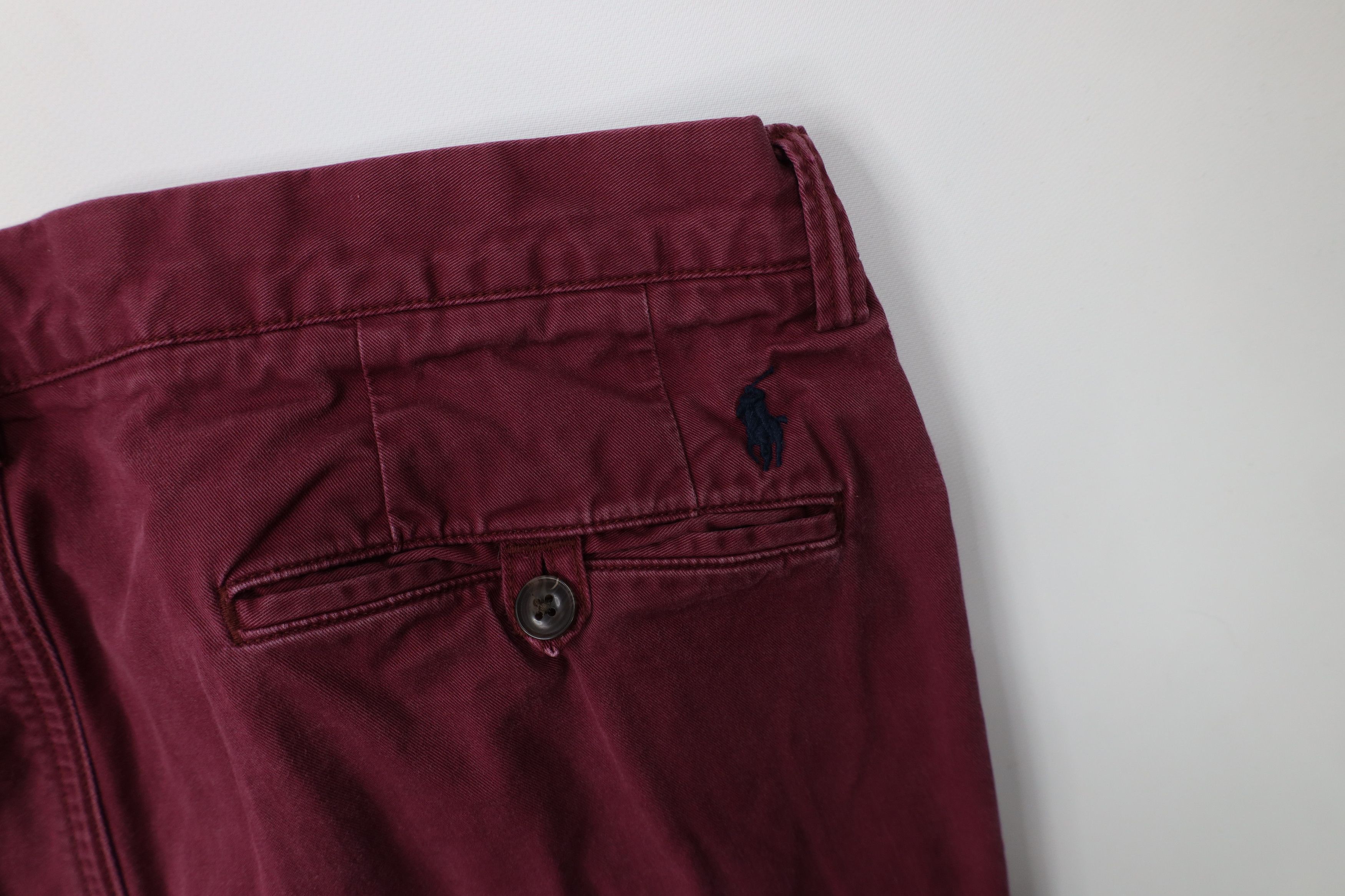 Polo Ralph Lauren Vintage Y2K Ralph Lauren Stretch Slim Fit Chino Pants Maroon Size US 34 / EU 50 - 13 Thumbnail