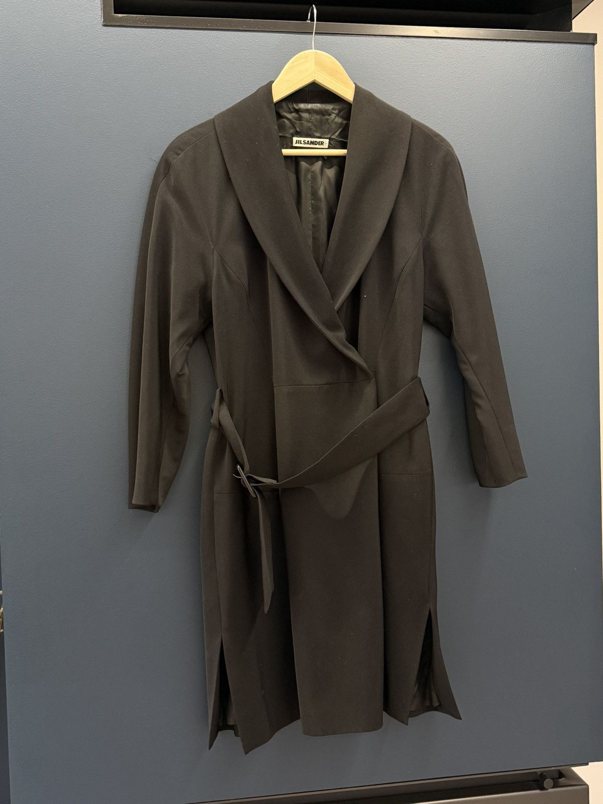 Jil Sander Archive 80-90s Jil Sander + West Germany Black Dress Coat Size M / US 6-8 / IT 42-44 - 1 Thumbnail