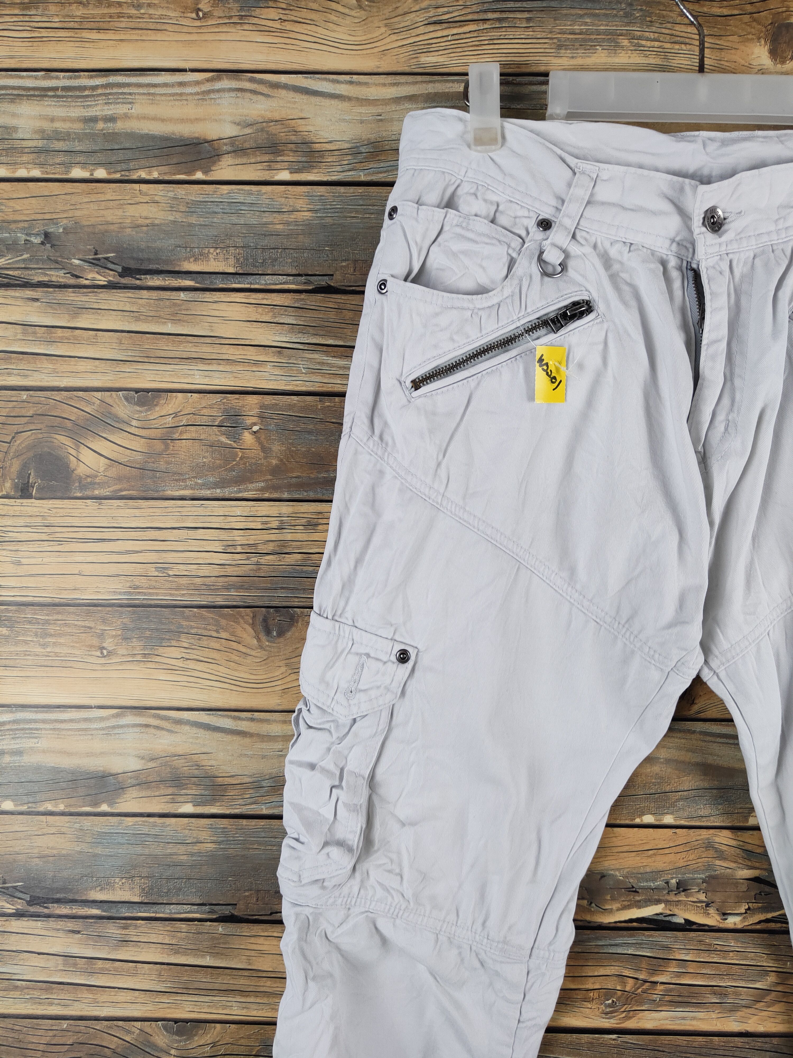 semanticdesign Semantic Design White Multipocket Cargo Pants #W2201 Size US 32 / EU 48 - 3 Thumbnail