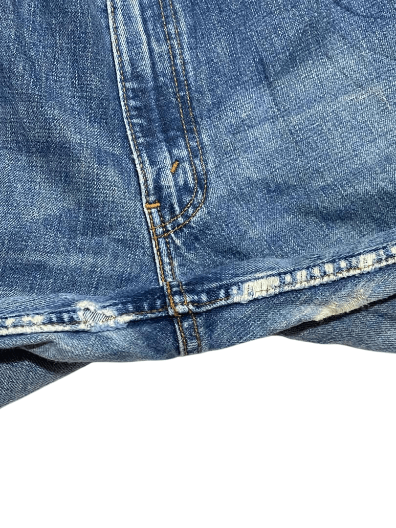 Levi's Vintage Y2K Levi's 504 Blue Washed Distressed Baggy Jeans Size US 34 / EU 50 - 20 Thumbnail