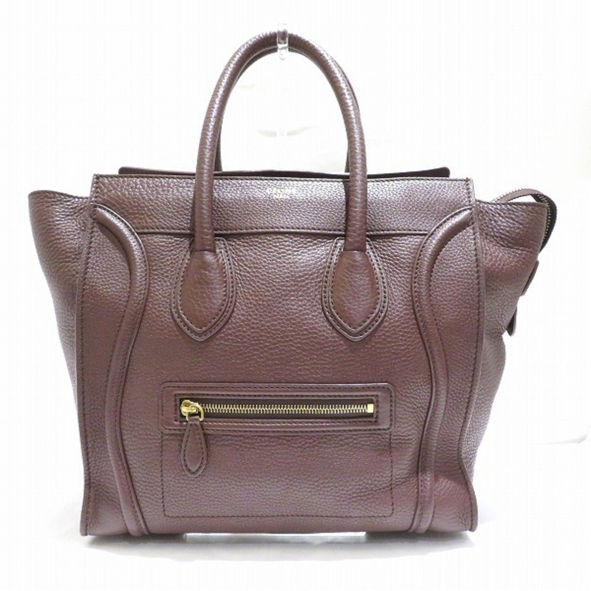 image of Celine Luggage Mini Shopper 165213 Bag Tote Ladies in Brown, Women's