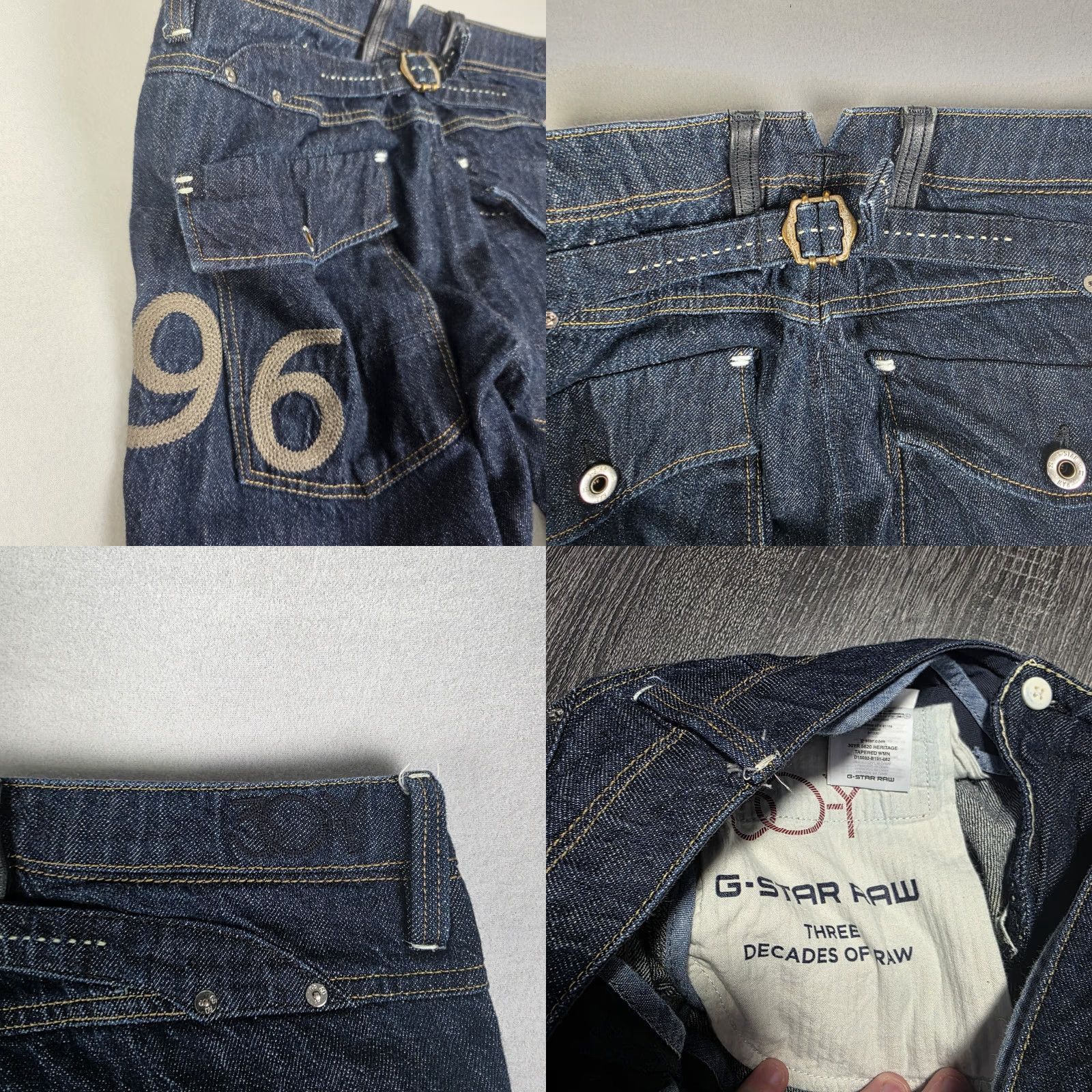 G-Star G-Star Raw 30 Year Heritage Tapered Womens Jeans 29x30 Blue Buckle Selvedge Rare 5620 Size ONE SIZE - 8 Thumbnail