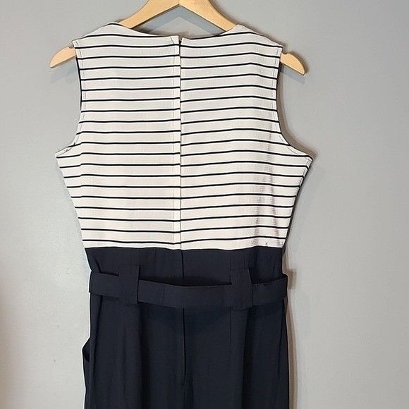Vintage 80’s Vintage Striped Bust Navy Jumpsuit Set Size 34" / US 12 / IT 48 - 13 Thumbnail