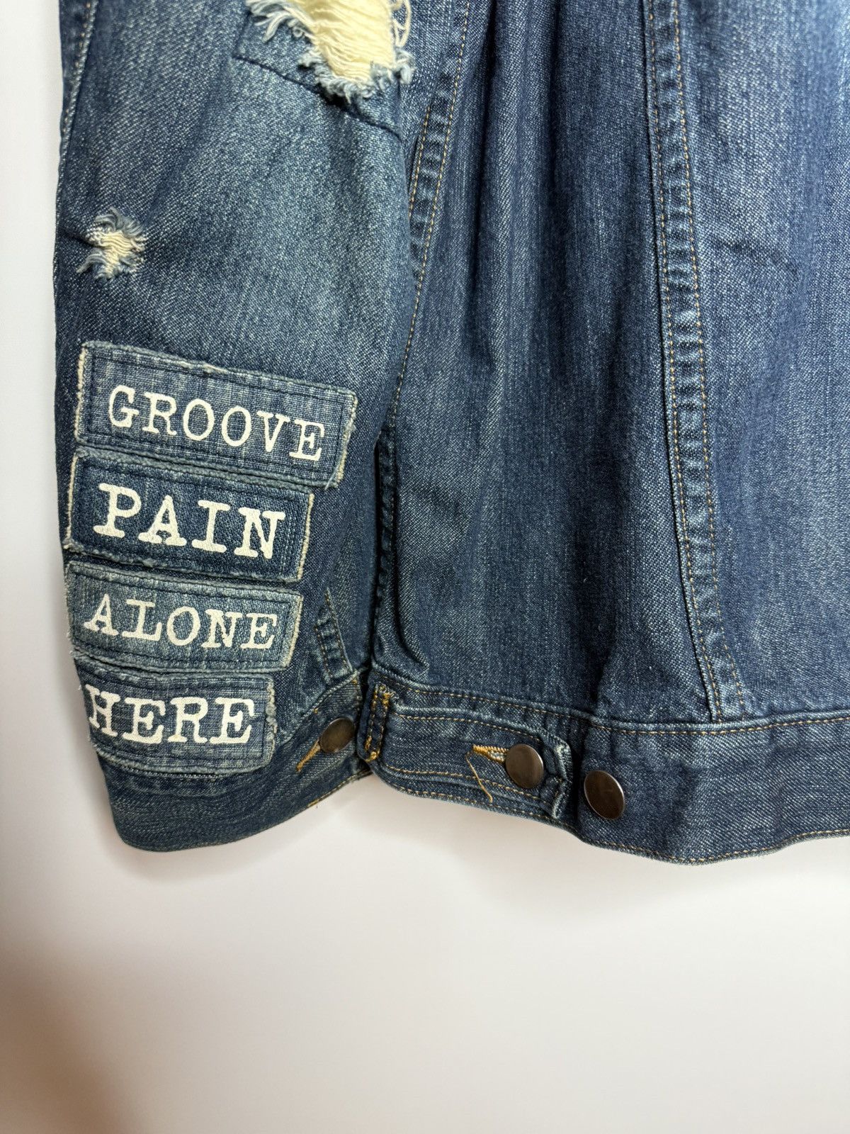 Number (N)ine Number Nine SS02 Modern Age Poem Denim Jacket Size US L / EU 52-54 / 3 - 10 Thumbnail