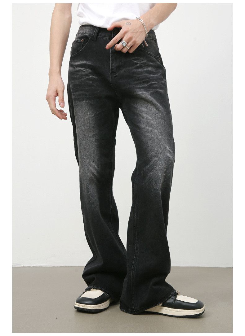 Japanese Brand × Jean American high street lightning crack washed jeans for men Size US 32 / EU 48 - 1 Thumbnail