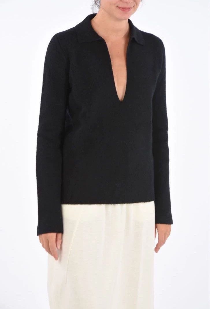 Jil Sander Jil Sander size 32 Deep V-neck wool knit top Size 4XL / US 24-26 - 1 Thumbnail