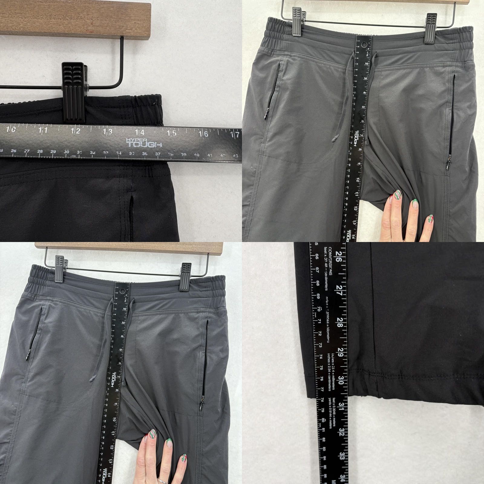 Athleta Athleta Lined La Viva Pants Womens 4 Black Jogger Drawstring Pockets Hiking Ankle Size 27" / US 4 / IT 40 - 8 Thumbnail